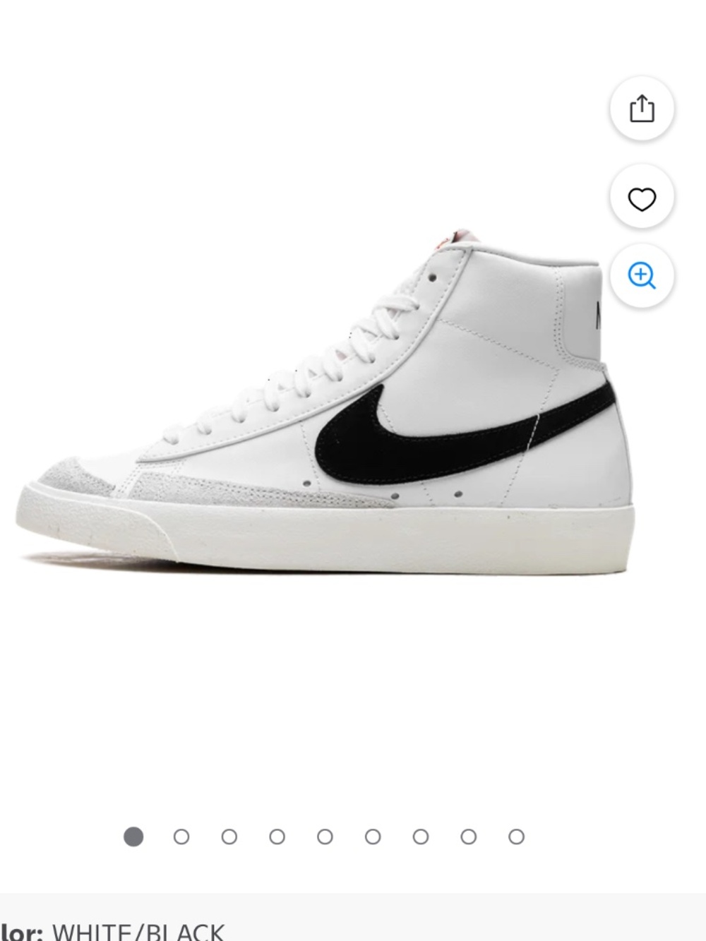 NIKE MENS Blazer Mid 77 VNTG "White - Black" BQ6806 100